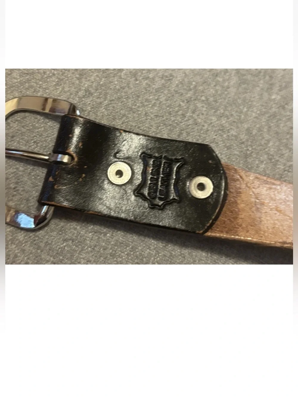 Vintage Hand Tooled BLUEGRASS Guitar Brown Leather Belt Musical Motif 47”